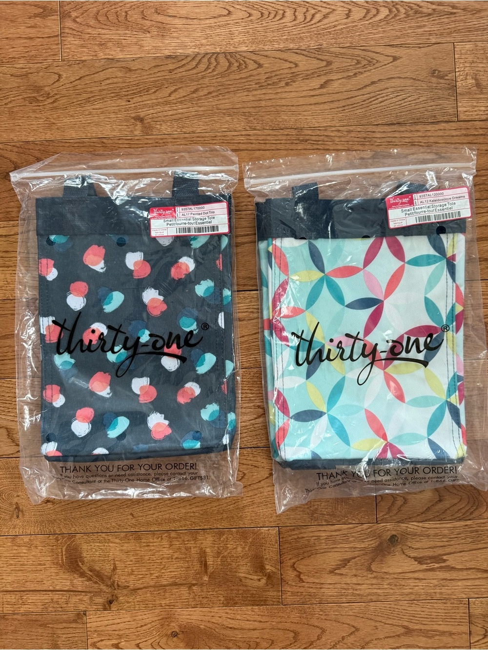 Lot of 2 small Essential storage totes NWT by Thirty-one